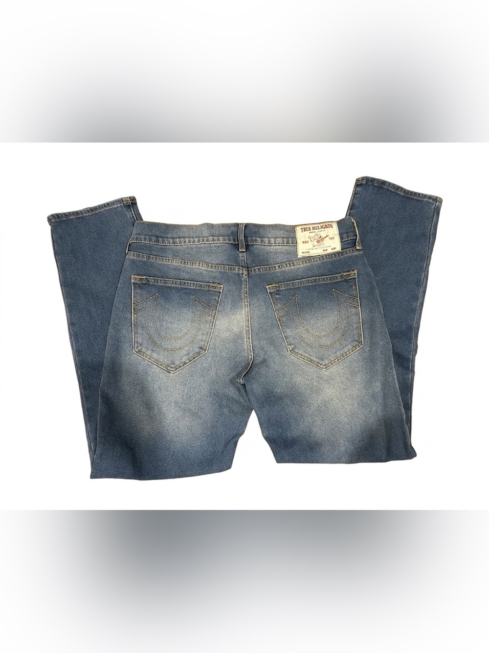 True Religion Geno Relaxed Slim Jeans Men's 33 Blue Denim Wash Casual Pants Y2K